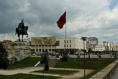 Skanderbeg Square in Albania 